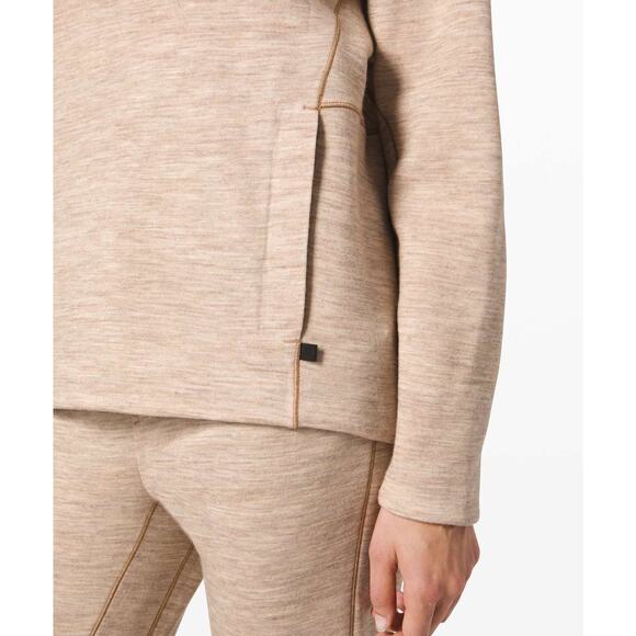 Lululemon Lab Esker 1/2 Zip Lululemon Lab Sweatshirt Linen Melange Size Large - Picture 3 of 10